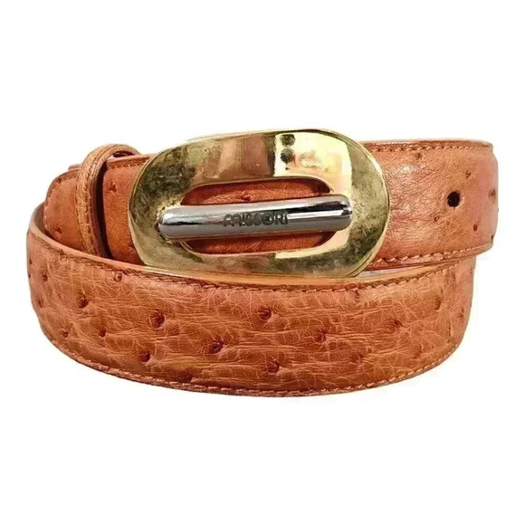 Genuine Ostrich Belt by Missori - Unisex Exotic Leather Waistband - Luxury Style main image 4